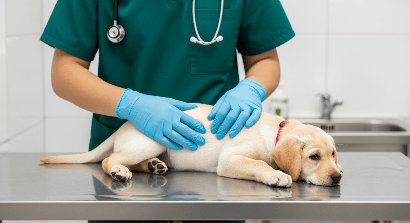 Exemple de soin vétérinaire — chiot