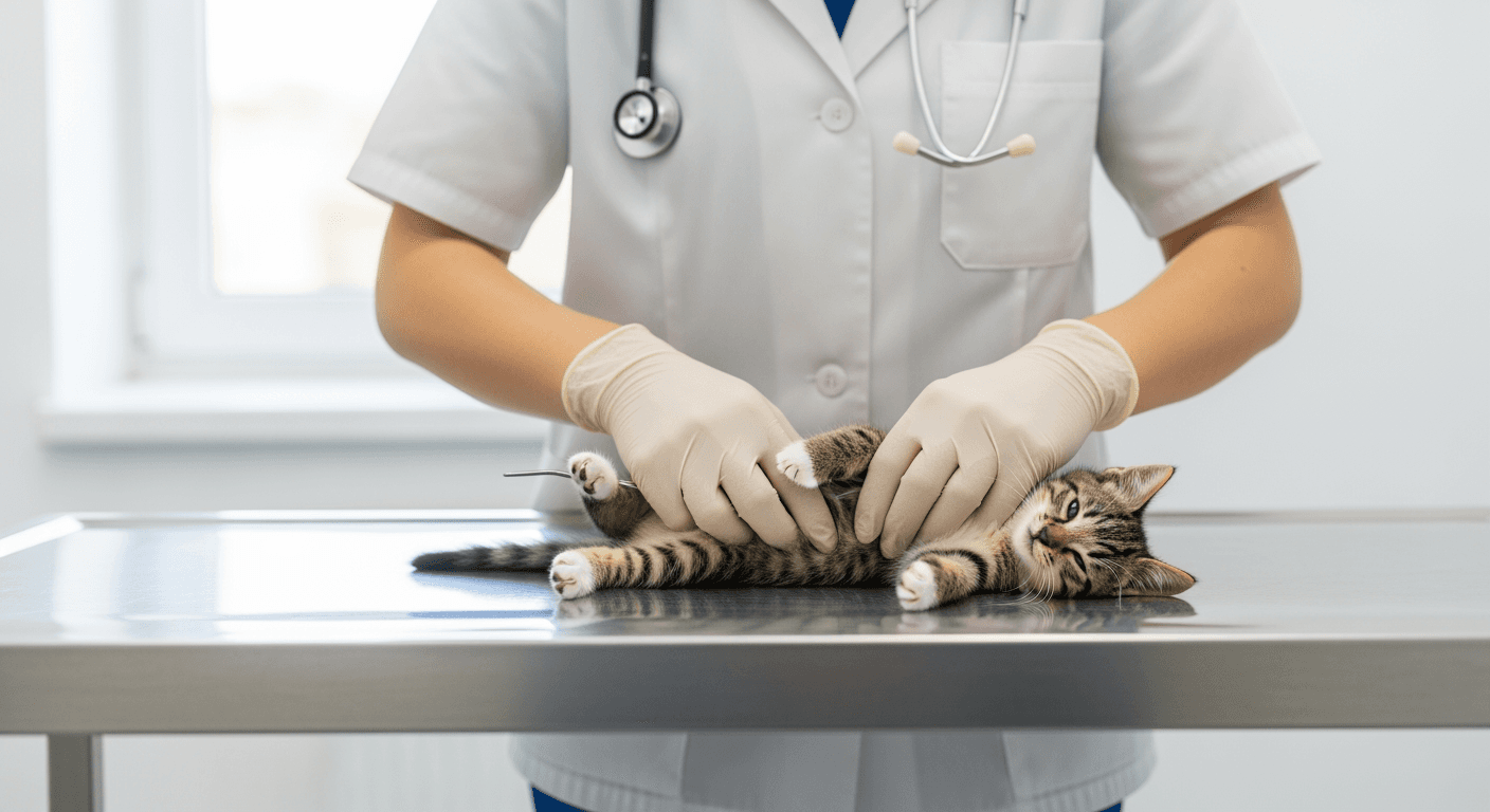 Exemple de soin vétérinaire — chaton
