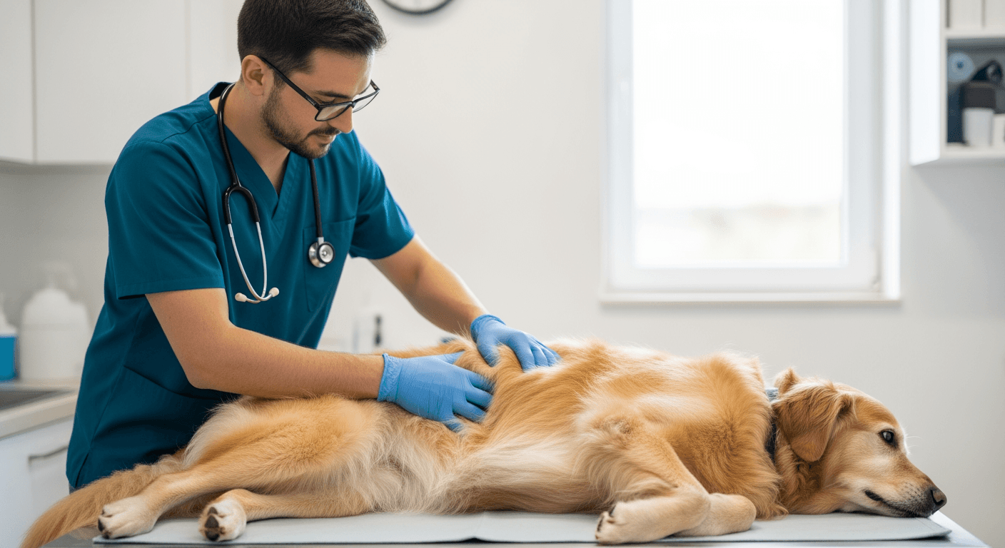 Exemple de soin vétérinaire — chien senior