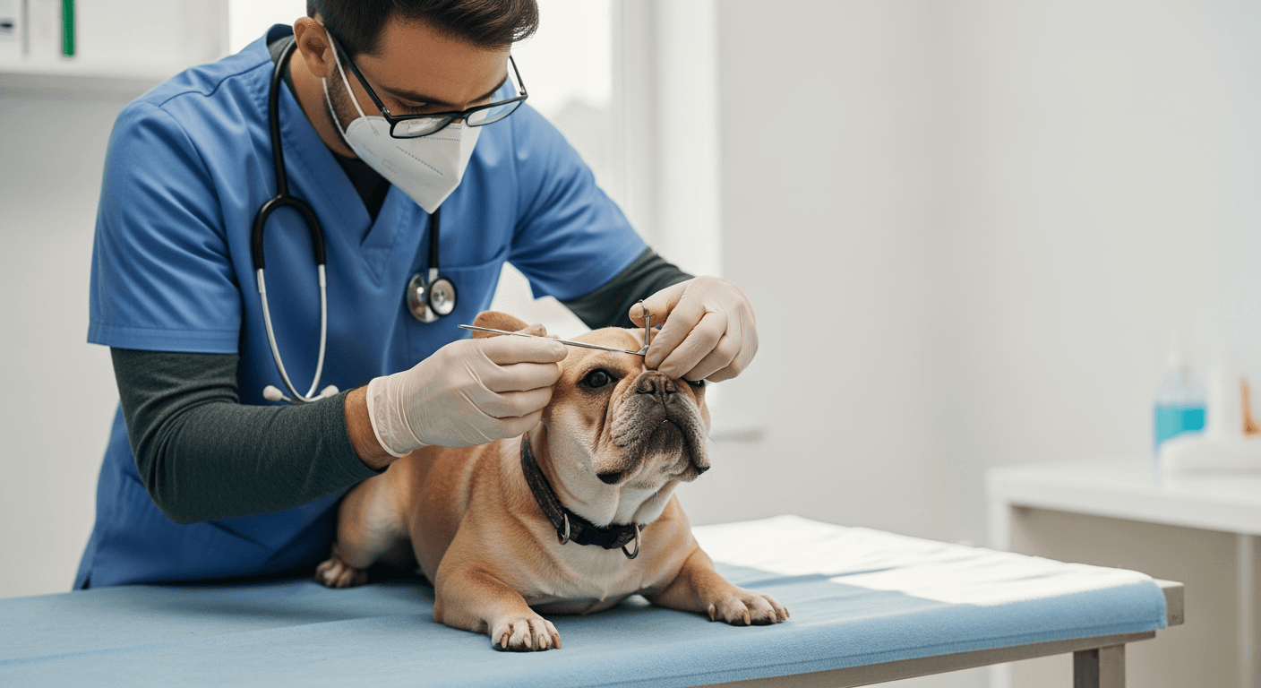 Exemple de soin vétérinaire — bouledogue français